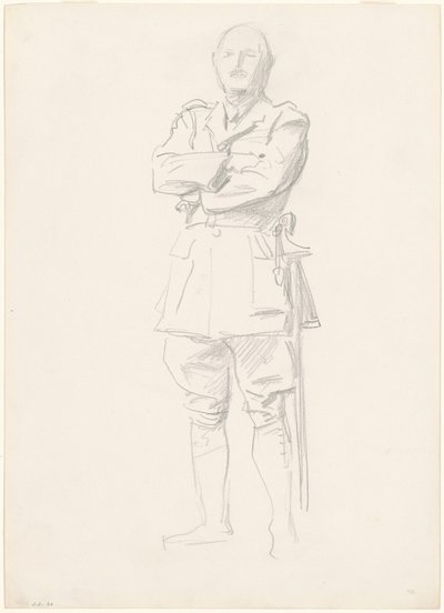 Studio del Generale Louis Botha per "Ufficiali Generali della Prima Guerra Mondiale" da John Singer Sargent