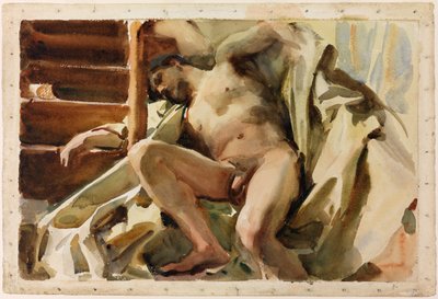 Studio di un nudo maschile reclinato da John Singer Sargent