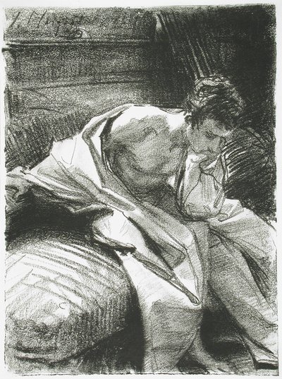 Studio di un giovane seduto, 1895 da John Singer Sargent