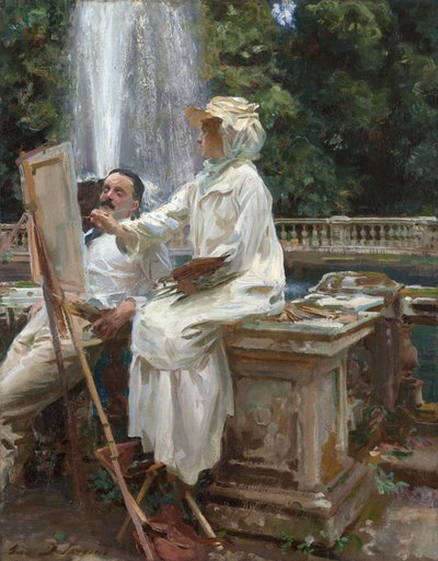 La fontana, Villa Torlonia, Frascati, Italia da John Singer Sargent