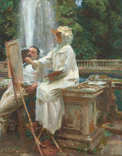 The Fountain, Villa Torlonia, Frascati, Italy da John Singer Sargent