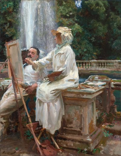 La fontana, Villa Torlonia, Frascati, Italia da John Singer Sargent