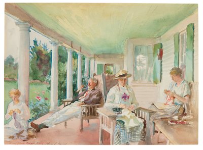 La Piazza; Sulla Veranda da John Singer Sargent