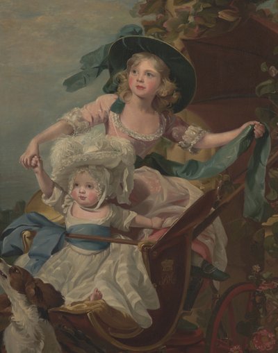 Due principesse, Sofia e Amelia, figlie di Sua Maestà, Re Giorgio III, c.1785 da John Singleton (after) Copley