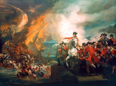 Sconfitta delle Batterie Galleggianti a Gibilterra, 1782 c1783 da John Singleton Copley