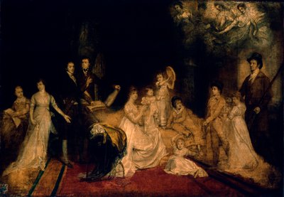 Schizzo della famiglia Knatchbull a Mersham-le-Hatch, Kent, 1800-03 da John Singleton Copley