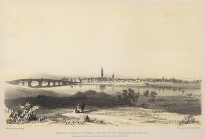 Veduta di Glasgow durante il regno di Carlo II da John Slezer