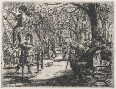 Altalena nella piazza da John French Sloan