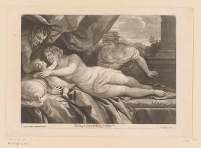 Venere con Cupido e un satiro da John Smith