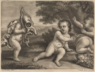 Bambini che Giocano con una Maschera da John Smith