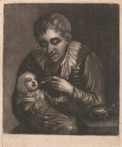 Uomo che Nutre un Bambino da John Smith