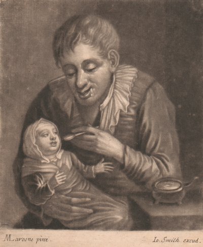 Uomo che nutre un bambino da John Smith