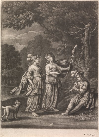 Scena pastorale con suonatore di ciaramella da John Smith
