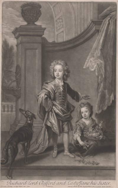 Richard, Lord Clifford (1695-1753) e sua sorella, Lady Jane Boyle (m. 1780) da John Smith
