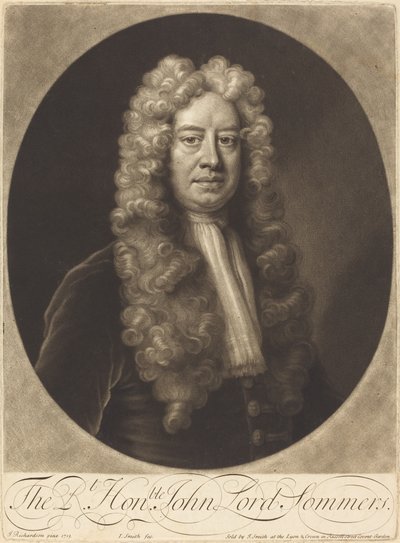 John Lord Sommers da John Smith after Jonathan Richardson, Sr.
