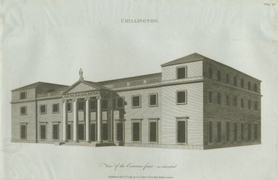 Chillington Hall (incisione, 1789) da John Soane