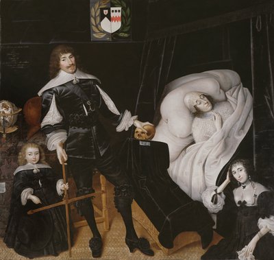 Sir Thomas Aston al capezzale della moglie da John Souch