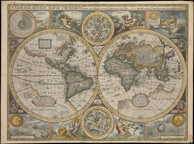 Nuova e accurata mappa del mondo da John Speed