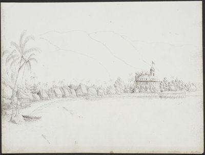 Veduta di Papeete dal porto, novembre 1845 da John Speer