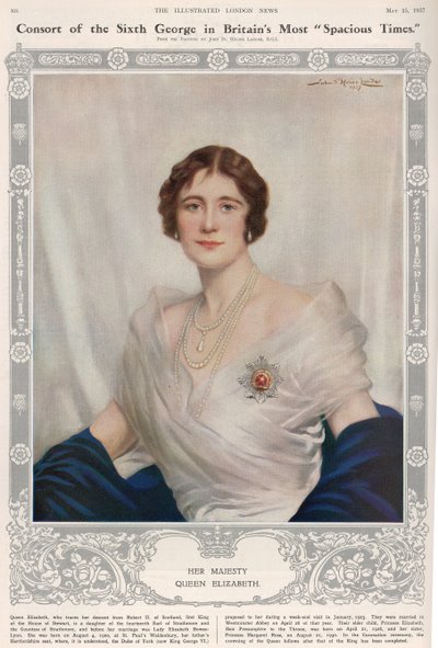 Ritratto della regina Elisabetta (1900-2002) da 