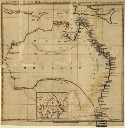 Una nuova carta della Nuova Olanda sulla quale sono delineate la New South Wale e un piano per la Botany Bay. LOC 00556400 da John Stockdale