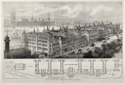 Il nuovo ospedale di San Tommaso aperto dalla Regina mercoledì scorso, 1871 da John Sulman