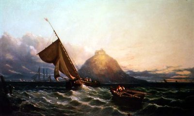 Barche da pesca al largo del Monte San Michele da John Syer