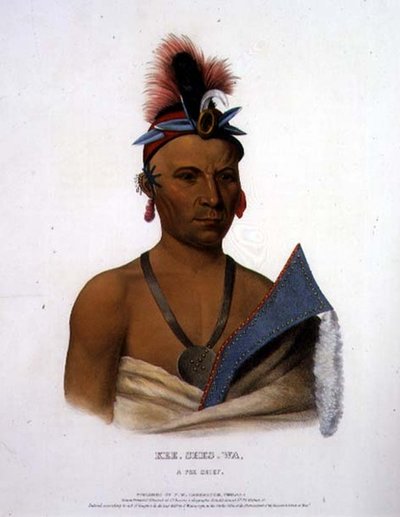 Kee-Shes-Wa, un capo Fox, pub. da F.O.W. Greenough da John T. Bowen