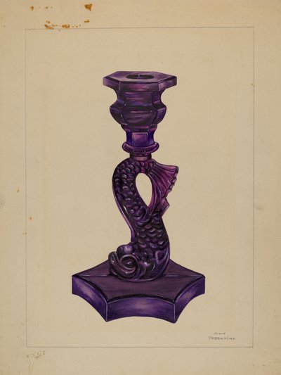 Candeliere a forma di delfino, c. 1936 da John Tarantino