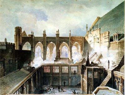 La distruzione della Cappella di Santo Stefano, Westminster da John Taylor