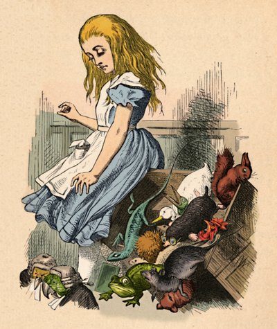 Alice e gli animali. Caos e la corte da John Tenniel