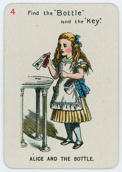 Alice e la bottiglia da John Tenniel