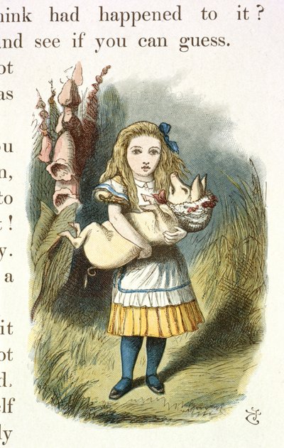 Alice e il Bambino-Maiale da John Tenniel