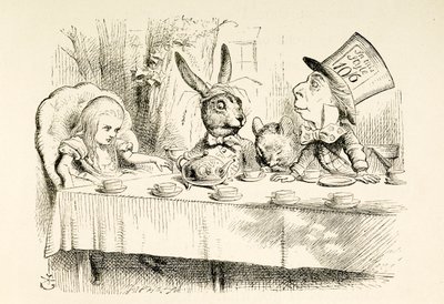 Alice al tè del Cappellaio Matto da John Tenniel