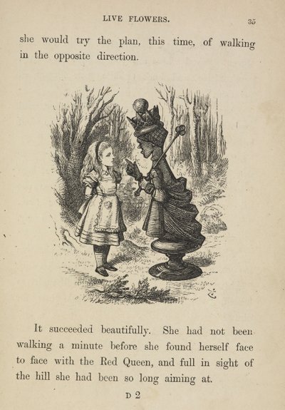 Alice di fronte alla Regina Rossa da John Tenniel
