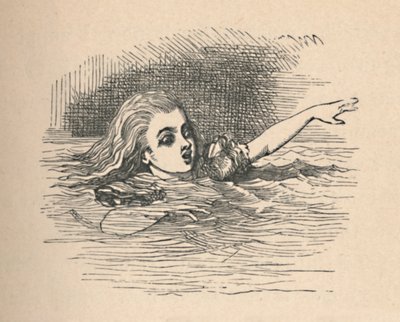 Alice in un mare di lacrime, 1889 da John Tenniel