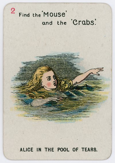 Alice nella pozza di lacrime da John Tenniel