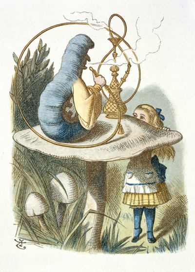 Alice incontra il bruco blu da John Tenniel