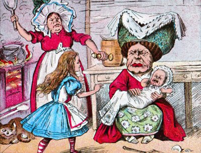 Alice, la Duchessa e il bambino, c1910 da John Tenniel