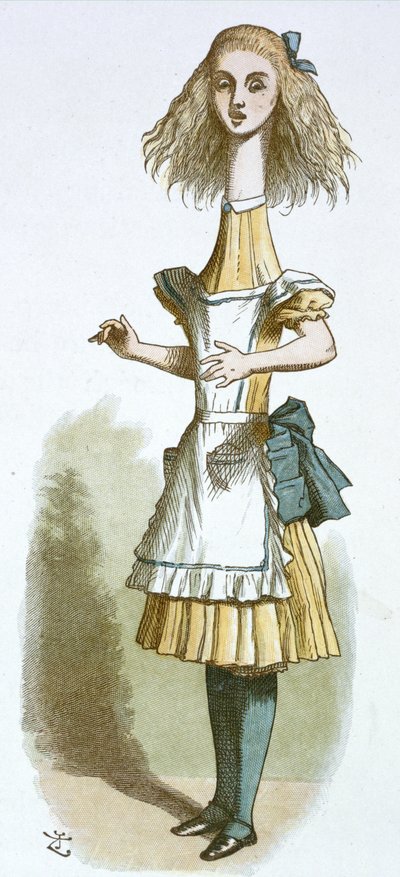 Alice con un collo lungo da John Tenniel
