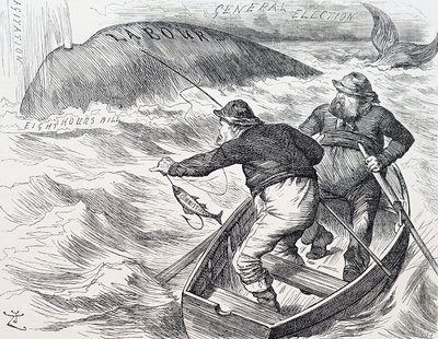 Cartone animato di John Tenniel, un illustratore inglese, umorista grafico e vignettista politico. 1/1/1891 da John Tenniel