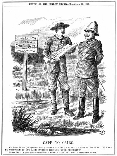 Cecil John Rhodes, statista sudafricano di origine inglese, chiede all