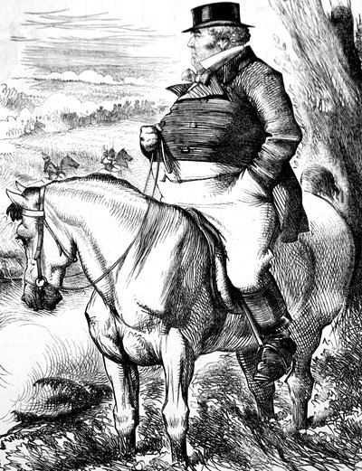 John Bull che osserva le manovre autunnali da John Tenniel