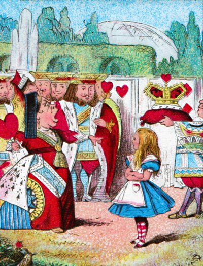 Via la testa! Alice e la sua Regina Rossa, c1910 da John Tenniel