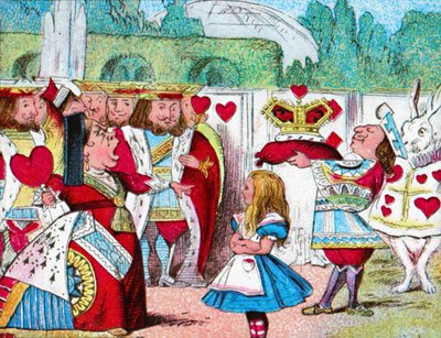 Via la testa! Alice e la Regina Rossa da John Tenniel