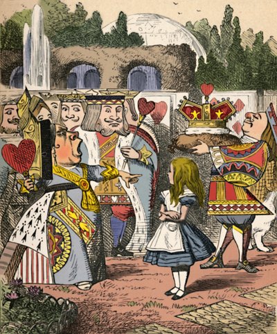 Via la testa! Alice e la Regina Rossa, 1889 da John Tenniel