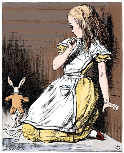 Scena da Le avventure di Alice nel Paese delle Meraviglie di Lewis Carroll, 1865 da John Tenniel