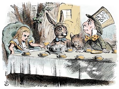 Scena da Le avventure di Alice nel Paese delle Meraviglie di Lewis Carroll, 1865 da John Tenniel