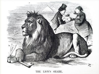 Il governo britannico autorizza i Rothschild ad acquistare azioni del Canale di Suez da John Tenniel