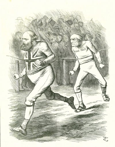 La Fine: Elezioni Generali 1886. Gladstone (Liberale) si rivolse al paese per il suo disegno di legge sull